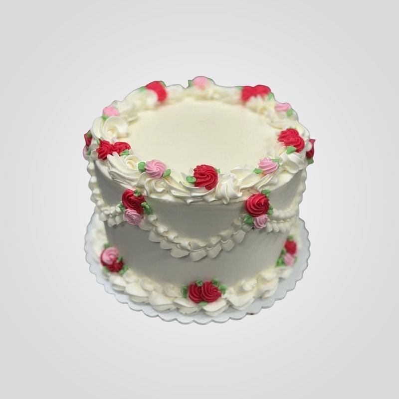 Vintage Ruffle Swag Cake